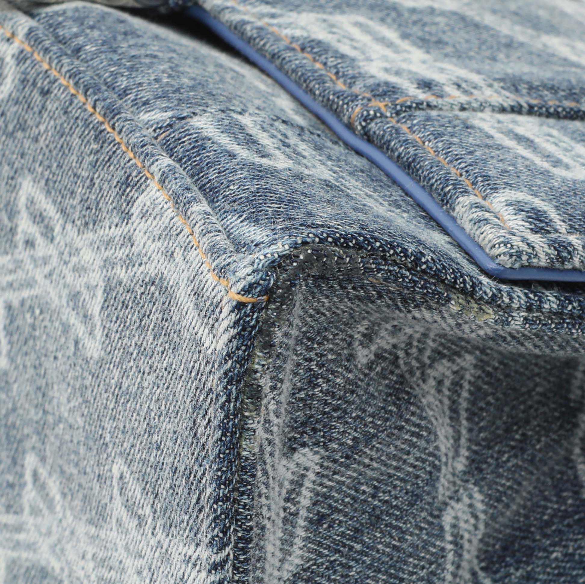 Exclusive Balenciaga Denim Monogram Hourglass S — Detail View