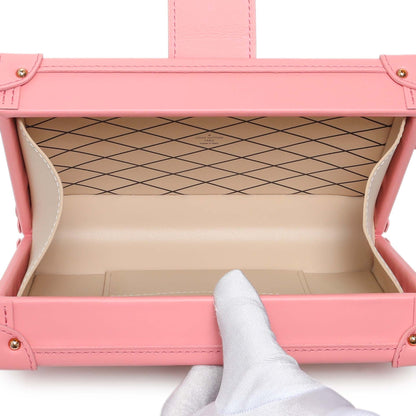 Exclusive Louis Vuitton Pink Jacquard Since 1854 Petite Malle — Top View