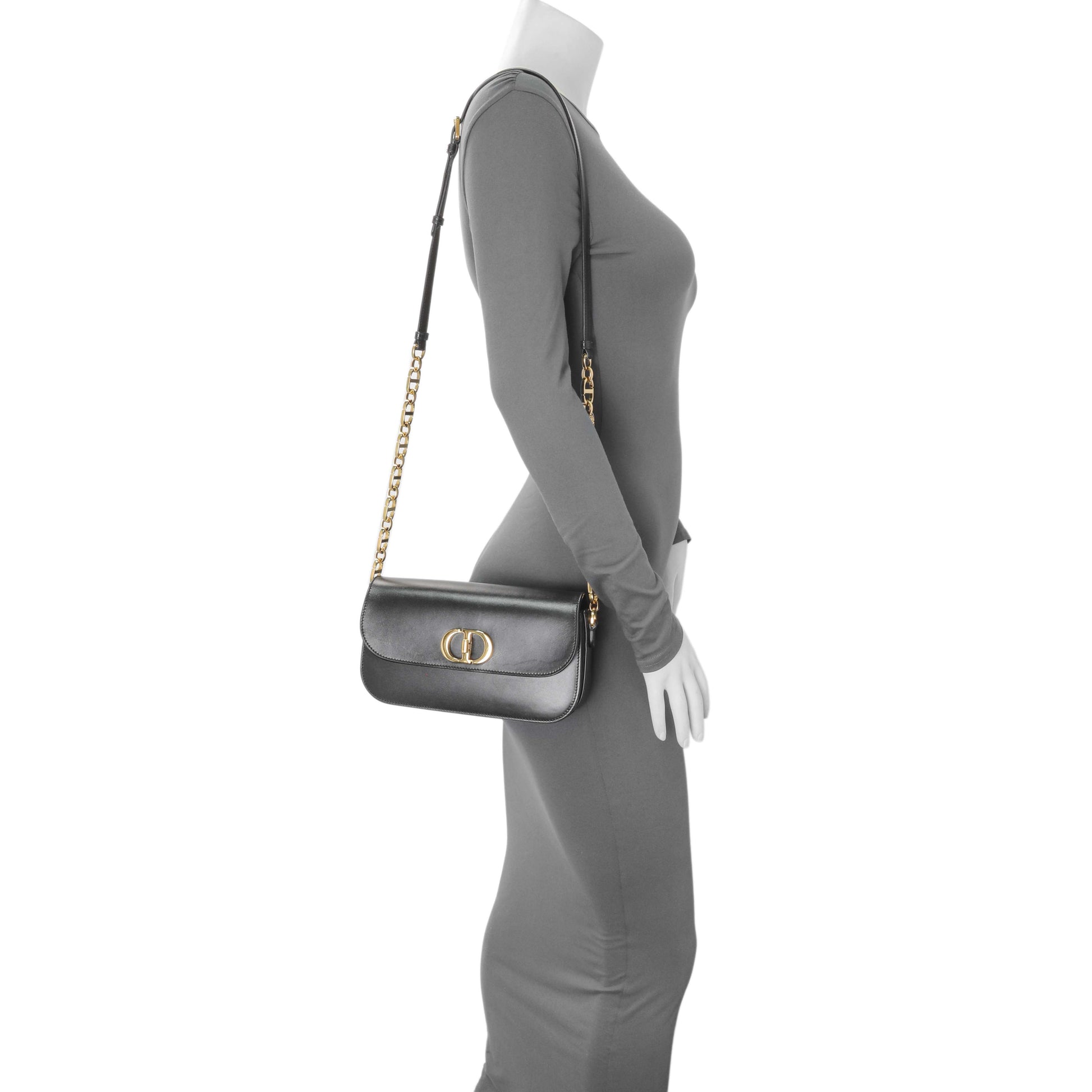 Exclusive Christian Dior Black Calfskin Montaigne Avenue — Alternate View 7
