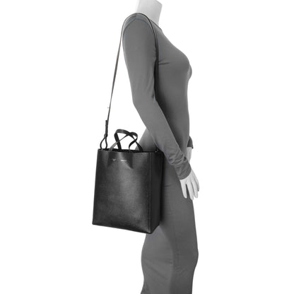 Exclusive Celine Black Grained Calfskin Small Vertical Cabas — Alternate View 11