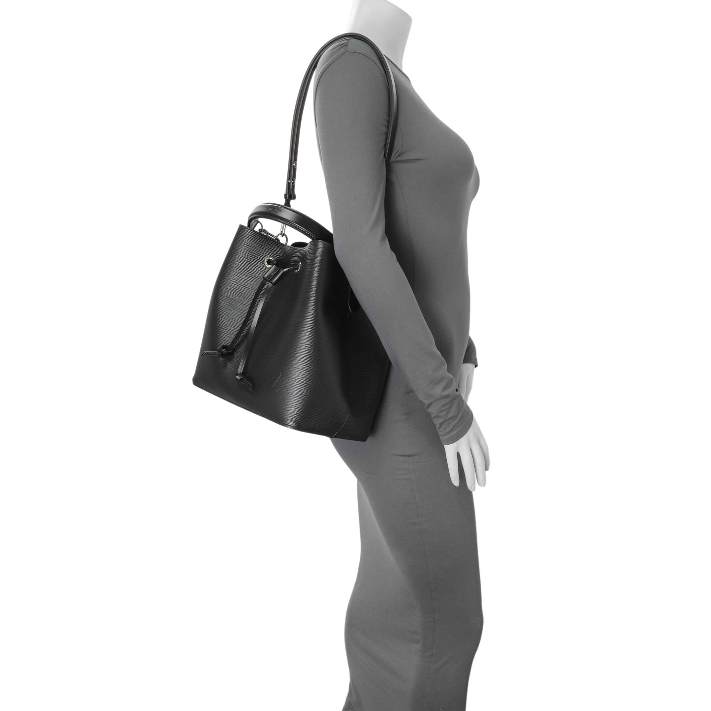 Exclusive Louis Vuitton Black Epi Neonoe MM — Alternate View 7
