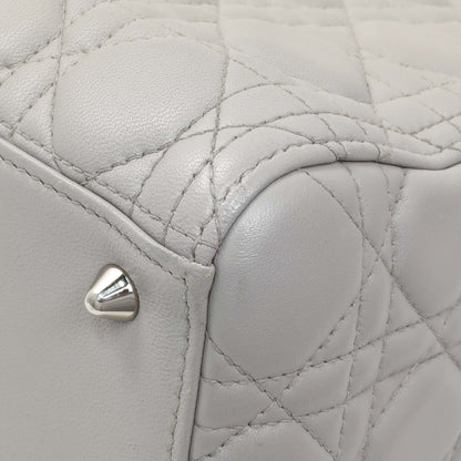 Exclusive Christian Dior Grey Lambskin Cannage Medium Lady Dior — Alternate View 7