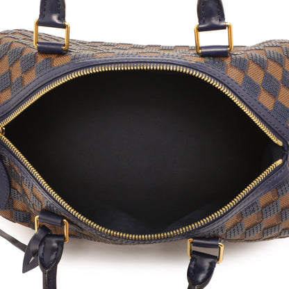 Exclusive Louis Vuitton Blue Damier Paillettes Speedy 30 — Top View