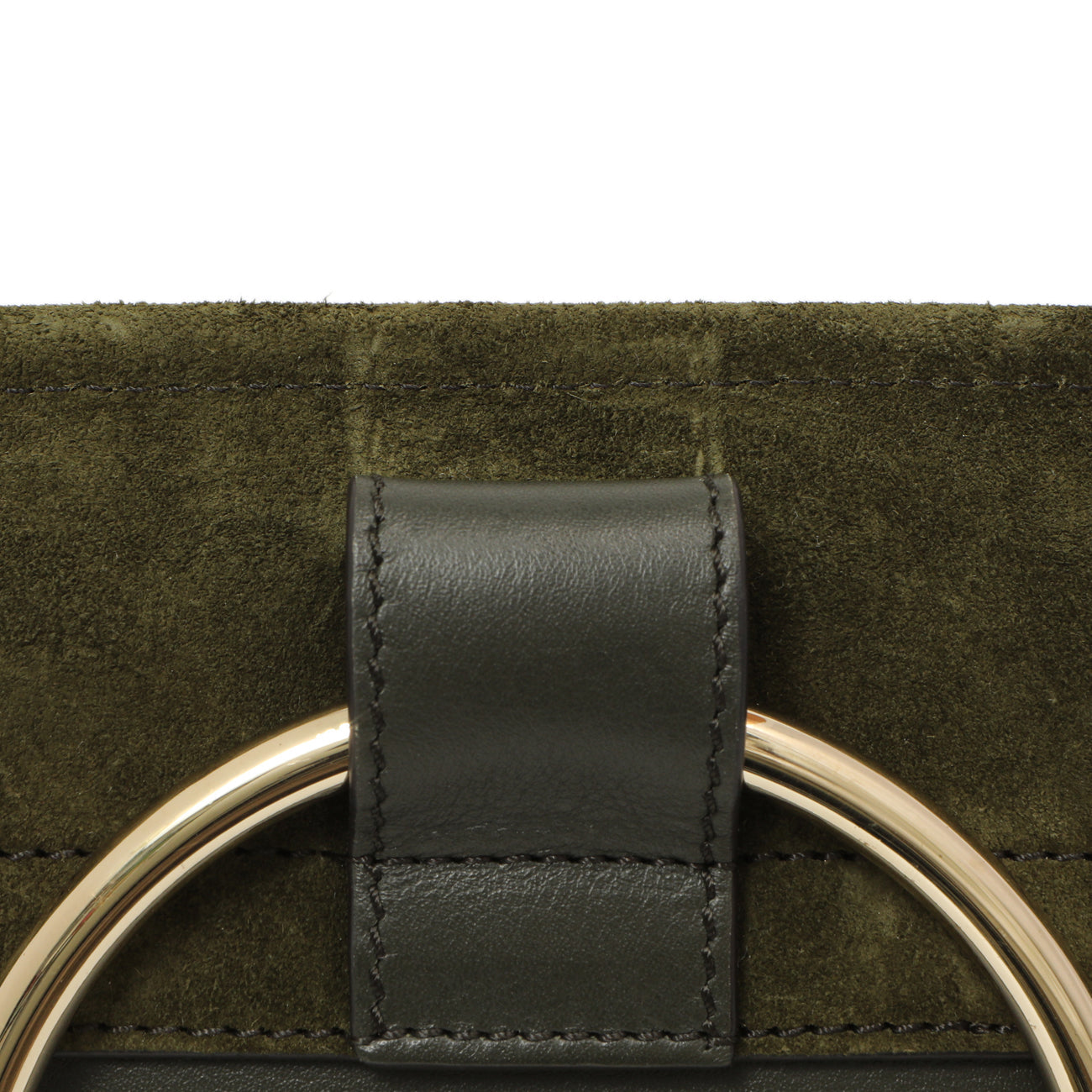Exclusive Chloe Deep Forest Calfskin Suede Mini Faye Bracelet Bag — Alternate View 7
