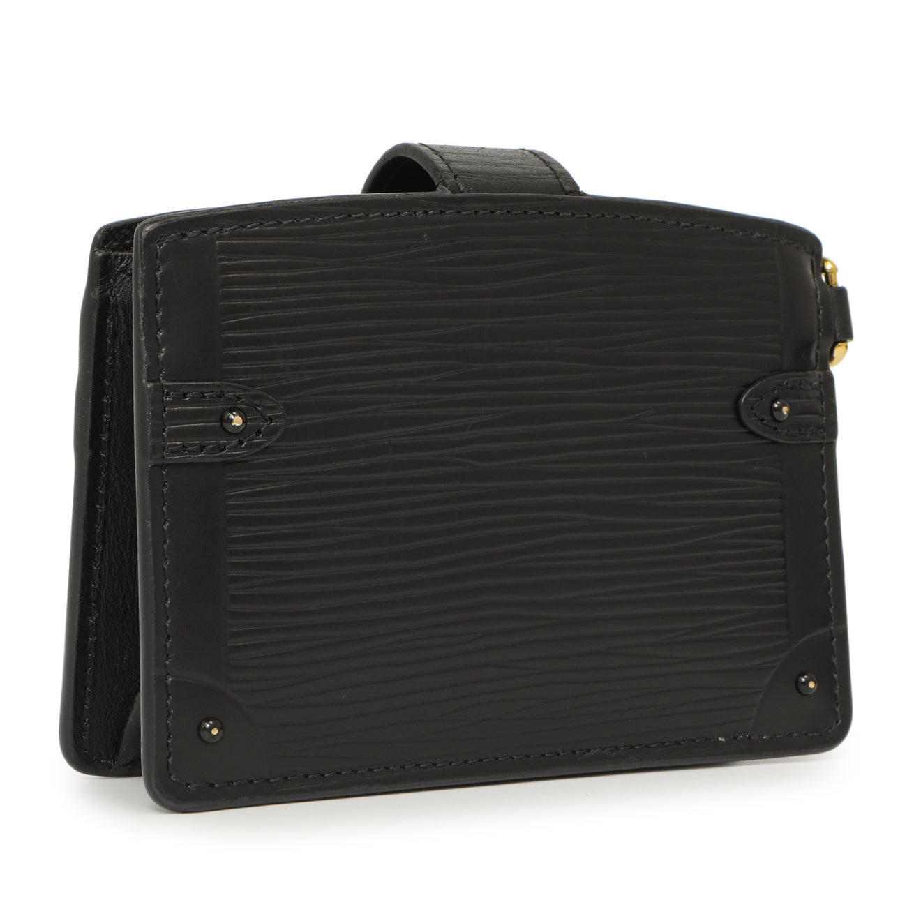 Exclusive Louis Vuitton Black Epi Leather Trunk Multicartes Key Chain and Bag Charm — Side View