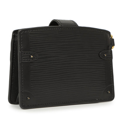 Exclusive Louis Vuitton Black Epi Leather Trunk Multicartes Key Chain and Bag Charm — Side View
