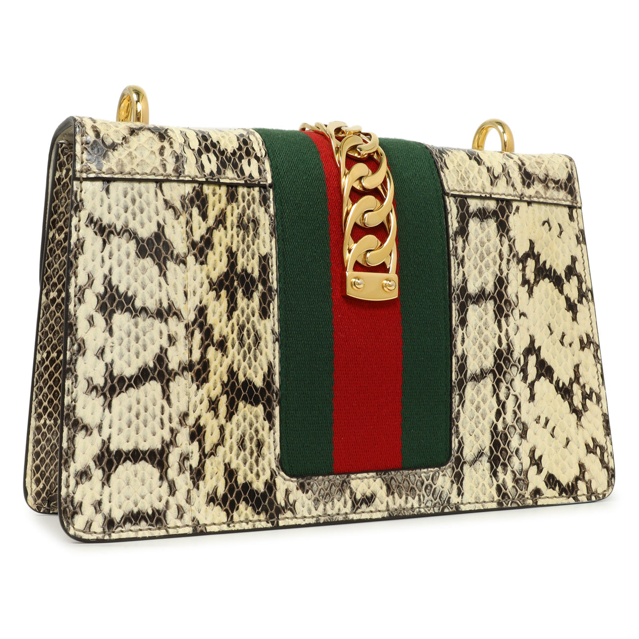 Exclusive Gucci Snakeskin Small Sylvie Shoulder Bag — Side View