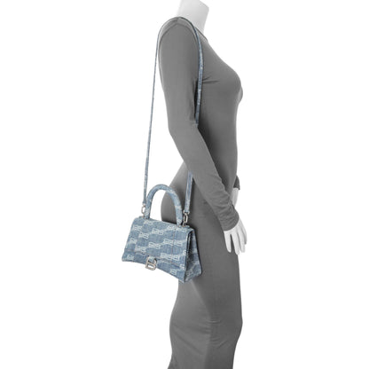 Exclusive Balenciaga Denim Monogram Hourglass S — Alternate View 11