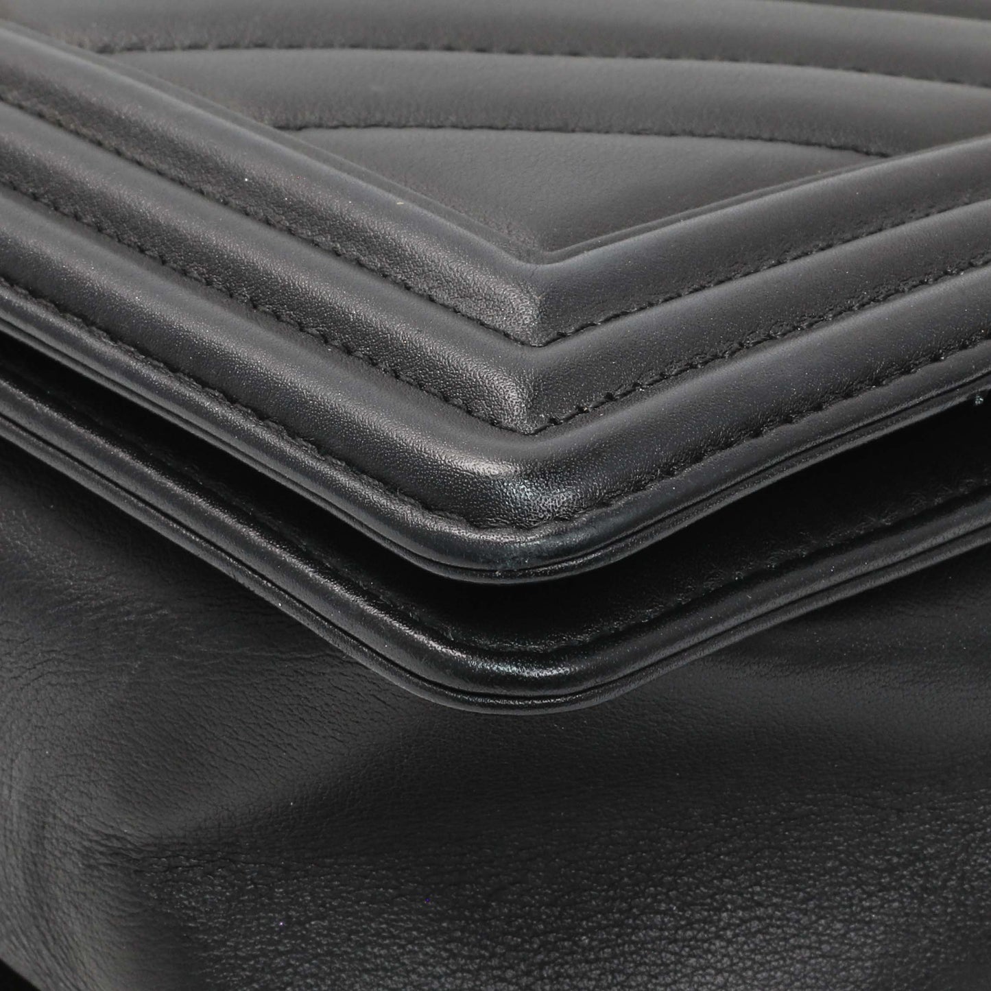 Exclusive Chanel Lambskin Chevron Quilted New Medium Boy Flap — Lifestyle View