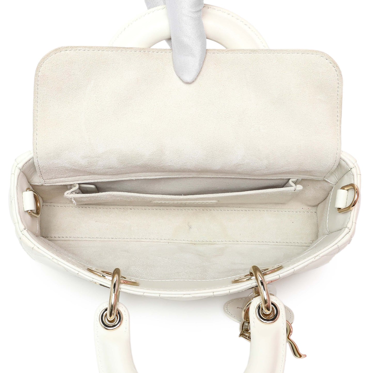 Exclusive Christian Dior Latte Cannage Small Lambskin Lady D-Joy — Alternate View 8