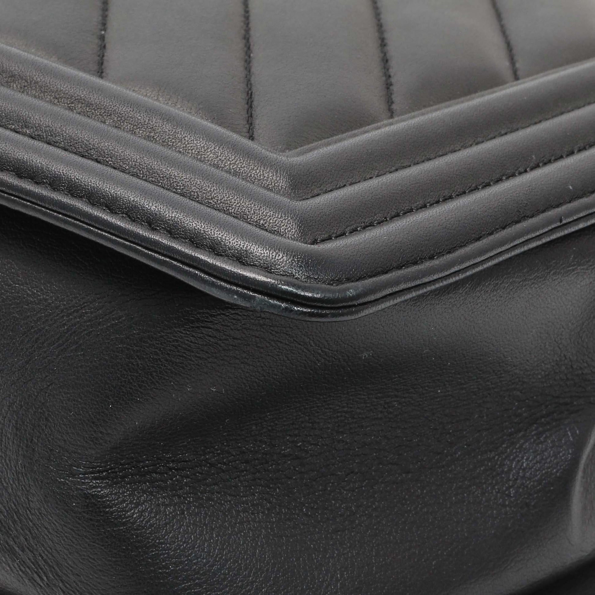 Exclusive Chanel Lambskin Chevron Quilted New Medium Boy Flap — Alternate View 8