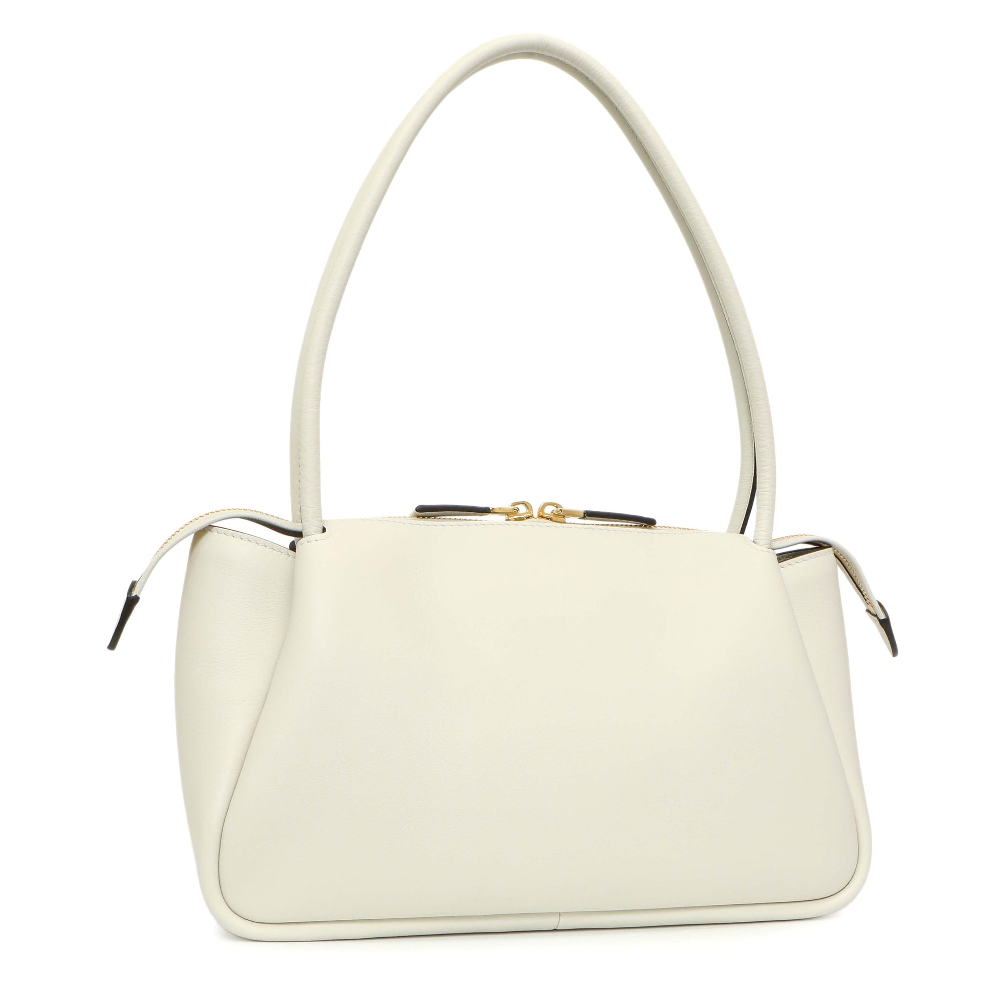 Exclusive Prada White Soft Calfskin Medium Shoulder Bag — Side View