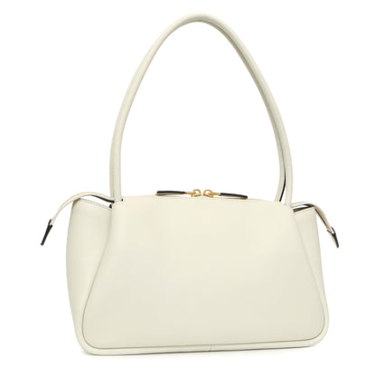 Exclusive Prada White Soft Calfskin Medium Shoulder Bag — Side View