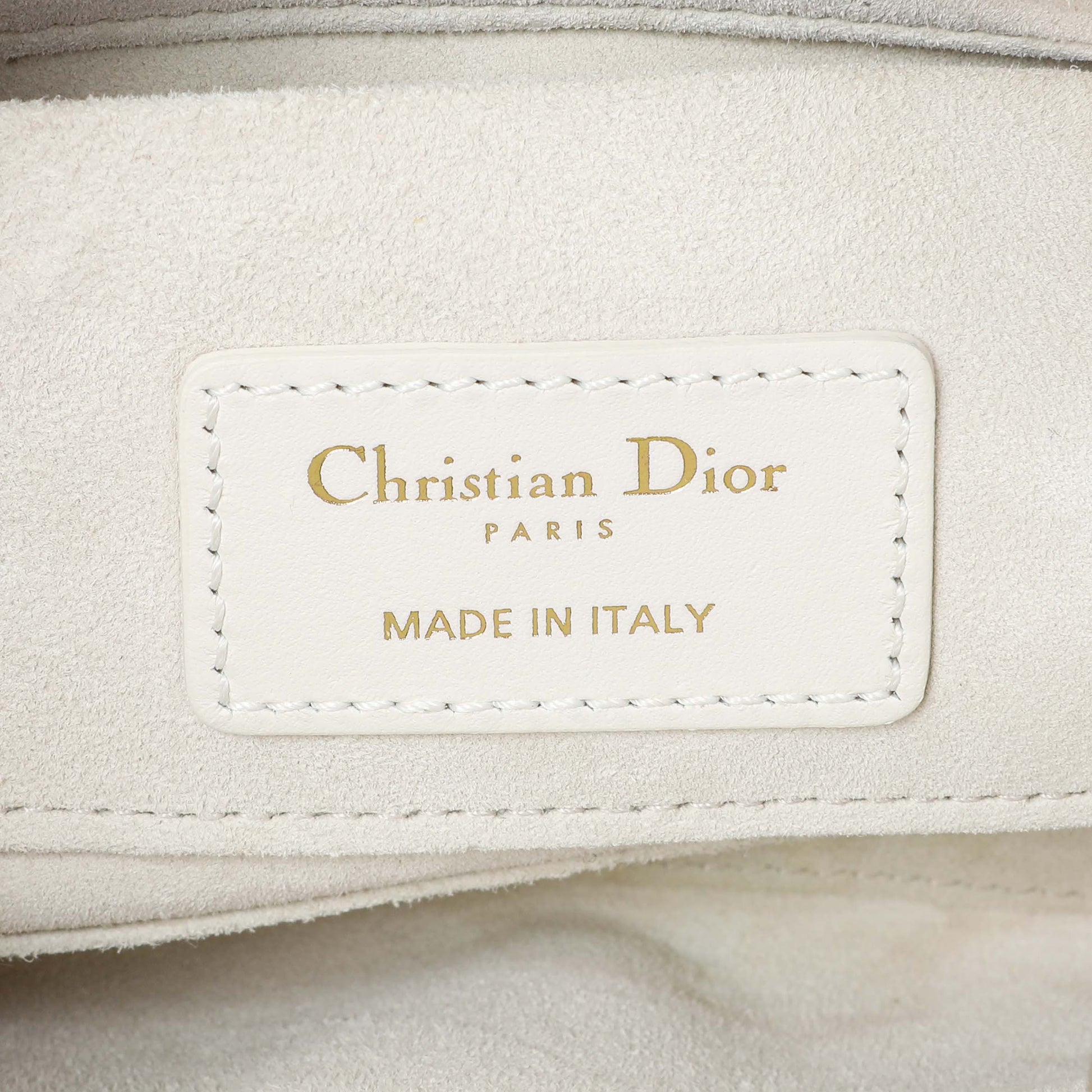 Exclusive Christian Dior Latte Cannage Small Lambskin Lady D-Joy — Alternate View 9