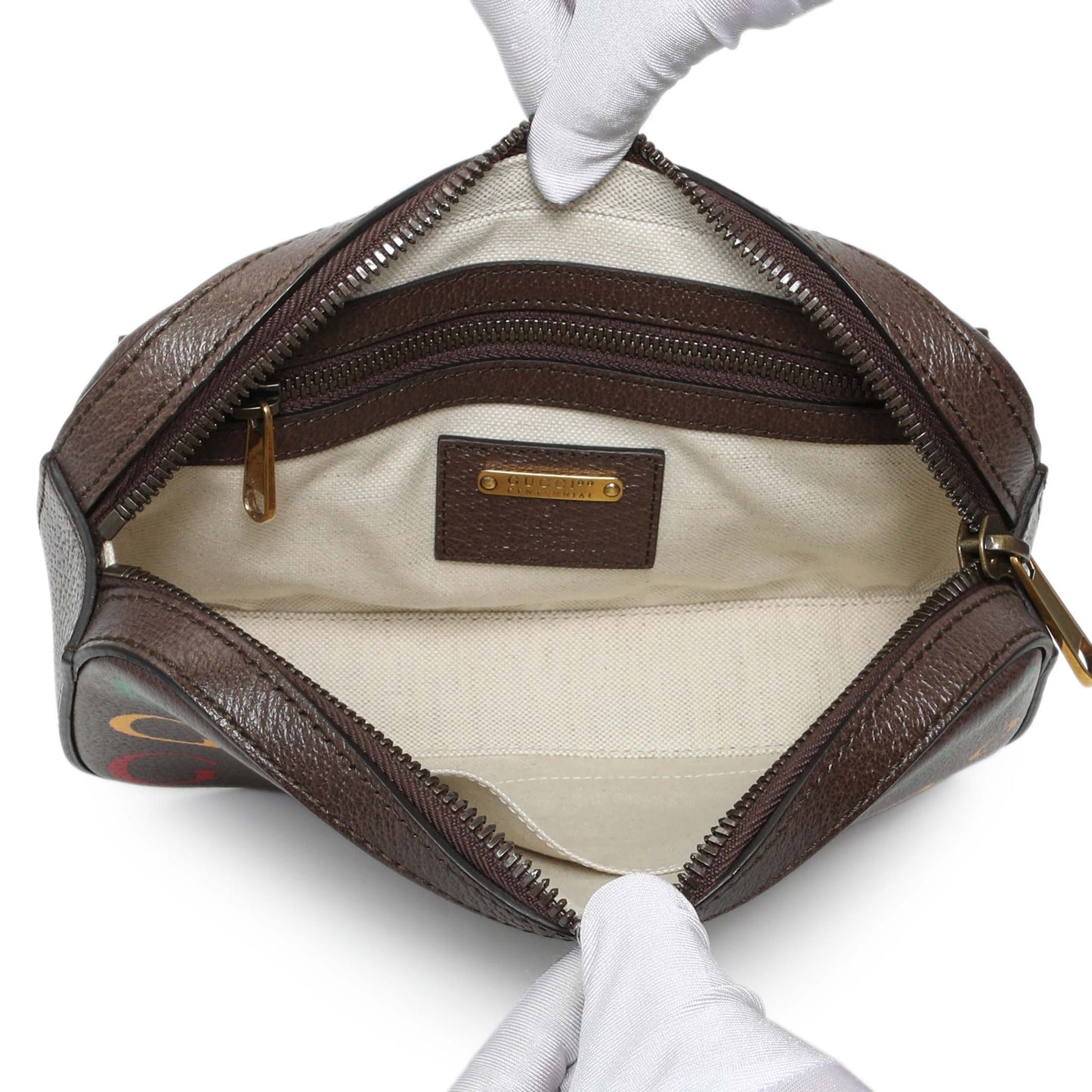 Exclusive Gucci Textured Dollar Calfskin Gucci 100 Aria Belt Bag — Top View