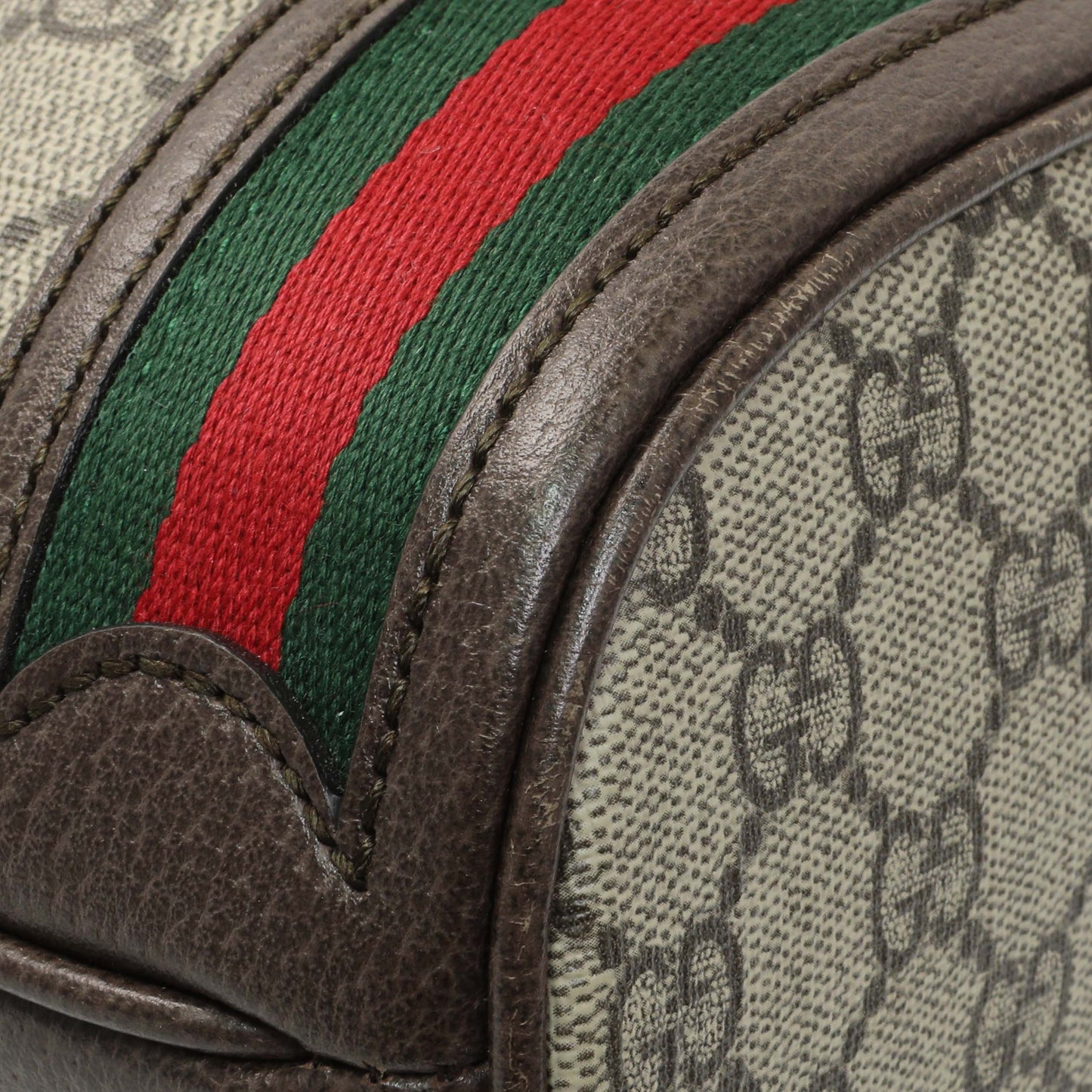 Exclusive Gucci GG Supreme Monogram Web Small Ophidia Bucket Bag — Lifestyle View