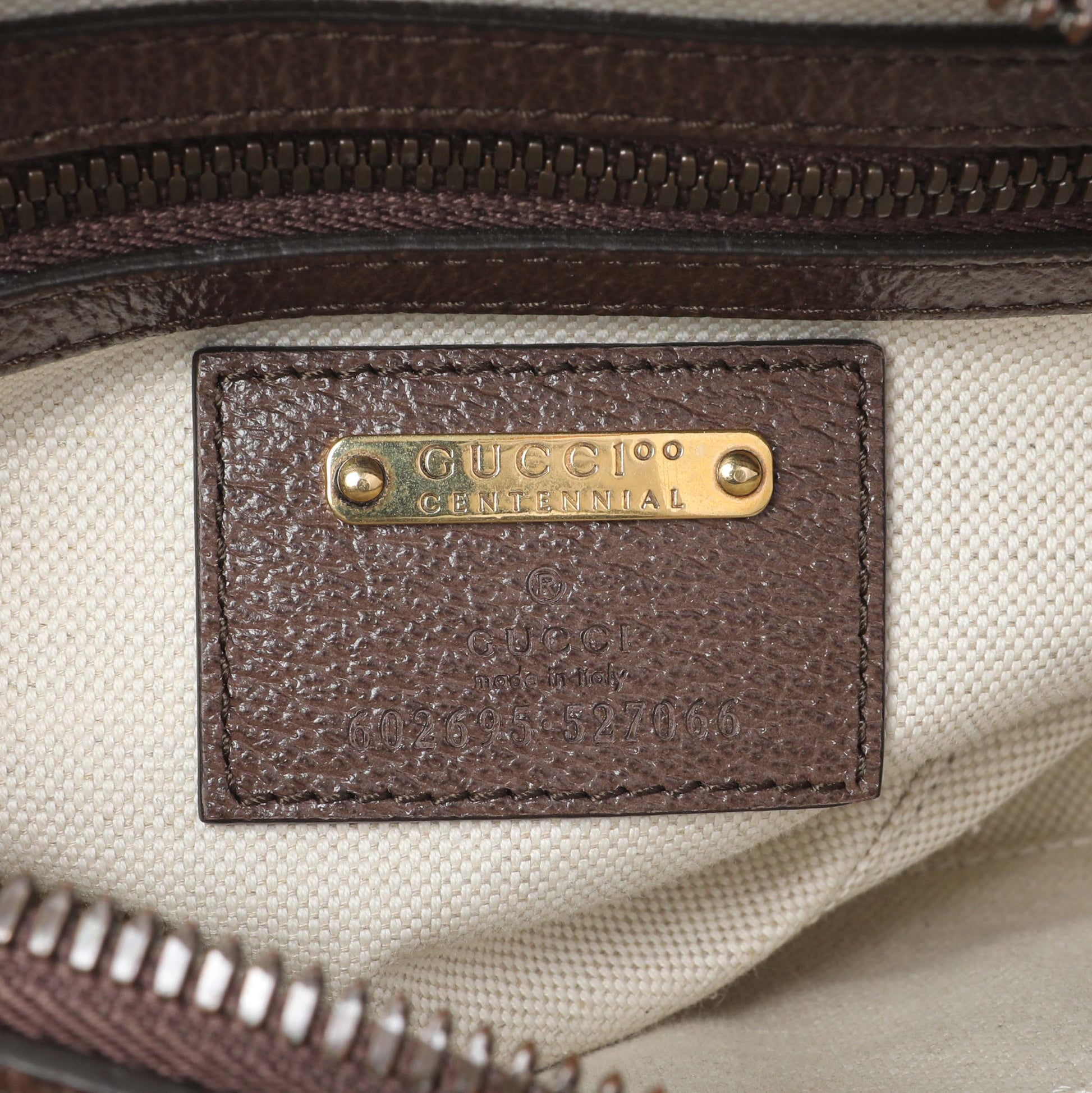 Exclusive Gucci Textured Dollar Calfskin Gucci 100 Aria Belt Bag — Detail View