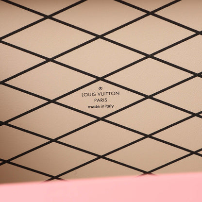 Exclusive Louis Vuitton Pink Jacquard Since 1854 Petite Malle — Detail View