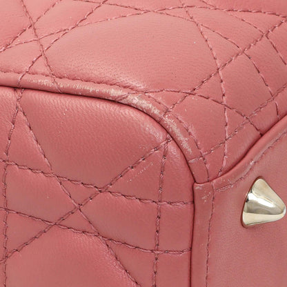 Exclusive Christian Dior Pink Lambskin Cannage Small My ABCDior Lady Dior — Top View