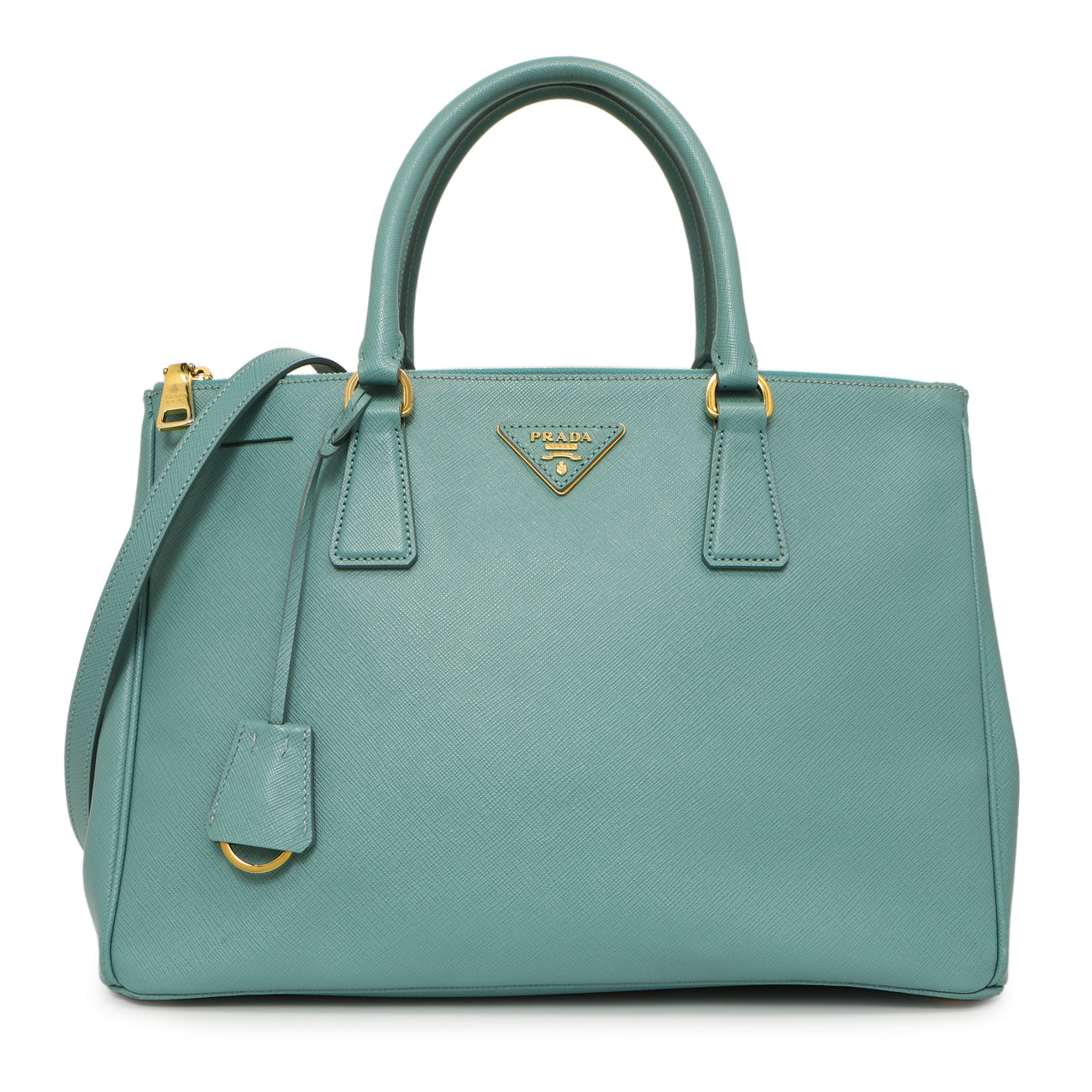 Exclusive Prada Anice Saffiano Medium Galleria Double Zip Tote — Front View