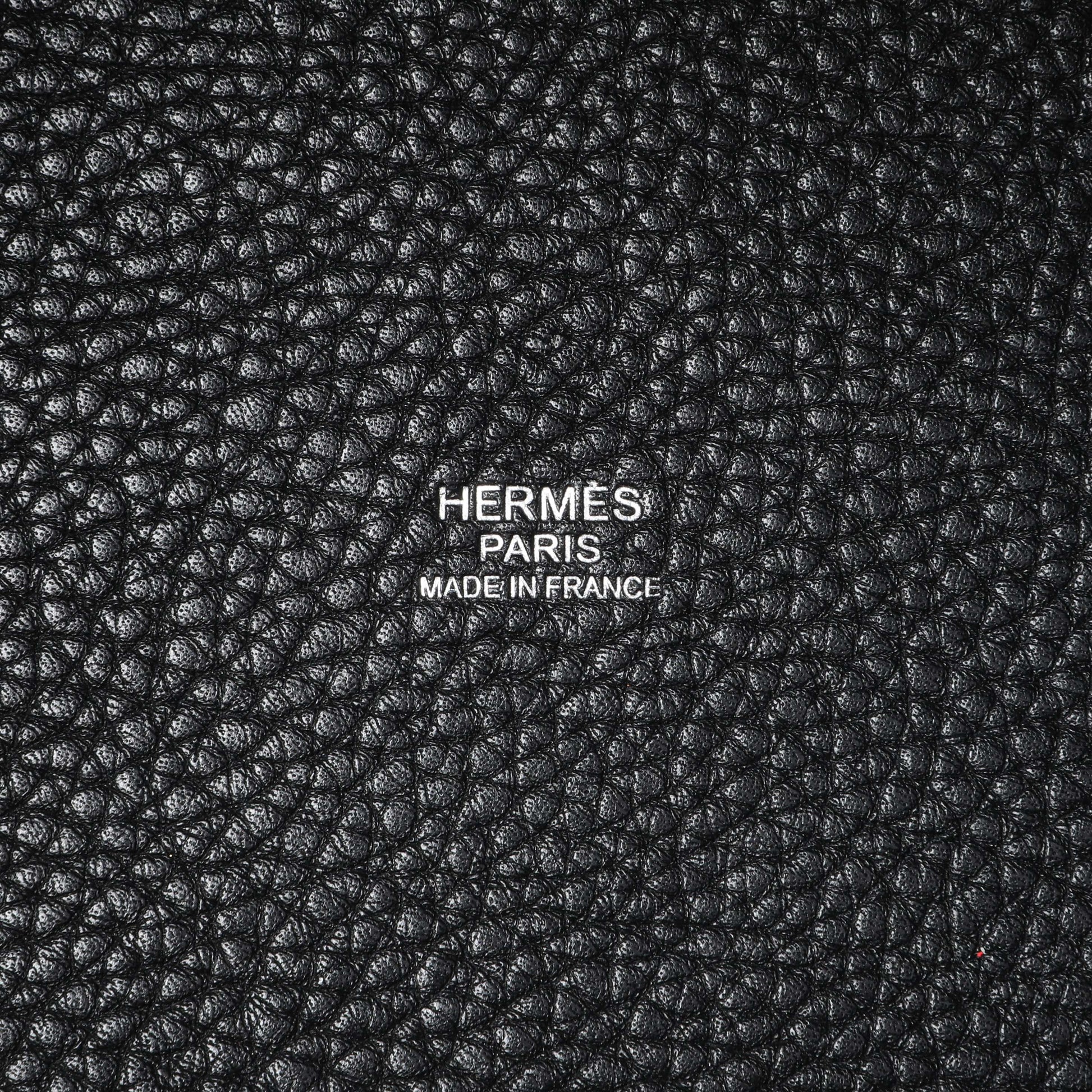 Exclusive Hermes Black Clemence Picotin 22 — Detail View