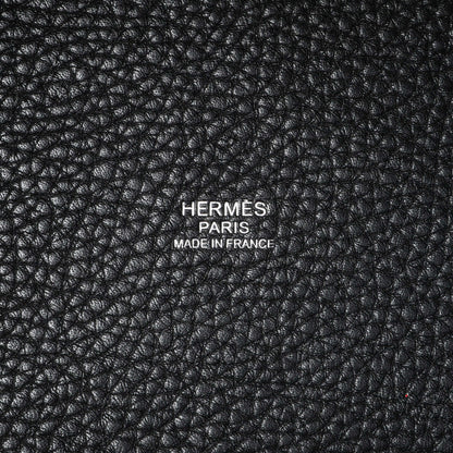 Exclusive Hermes Black Clemence Picotin 22 — Detail View