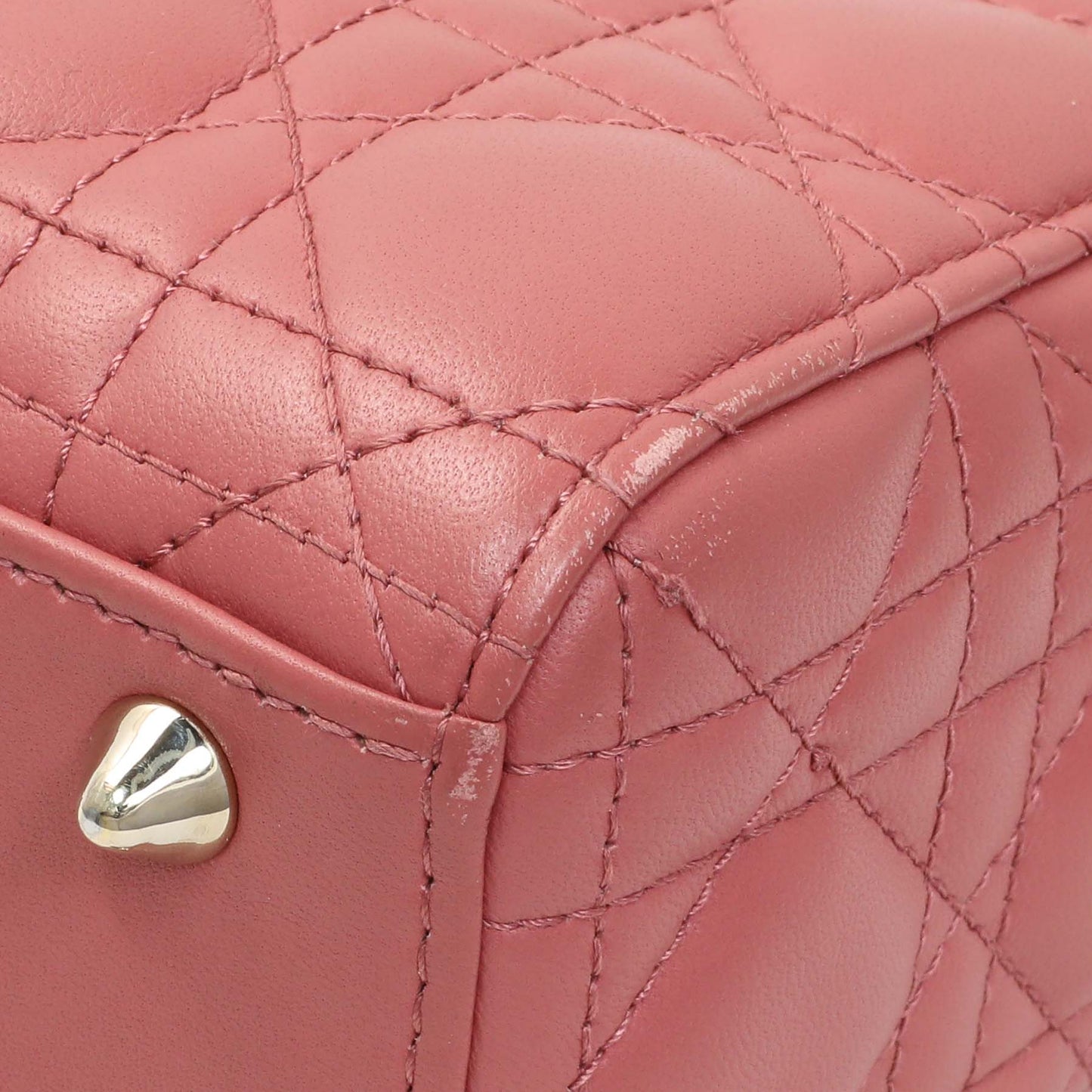 Exclusive Christian Dior Pink Lambskin Cannage Small My ABCDior Lady Dior — Alternate View 7