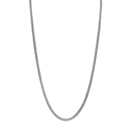 Exclusive 18K White Gold 2.34 Carat Riviere Diamond Necklace — Front View