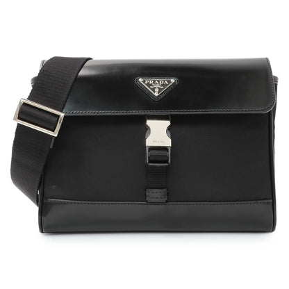 Exclusive Prada Black Re-Nylon Crossbody — Front View