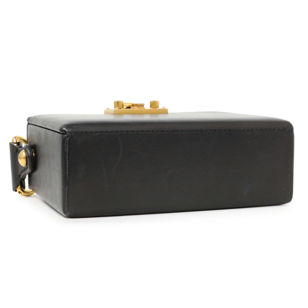 Exclusive Christian Dior Black Lambskin Dioraddict Lockbox — Back View