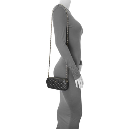 Exclusive Chanel Black Caviar Quilted Small Clutch With Chain — Alternate View 8