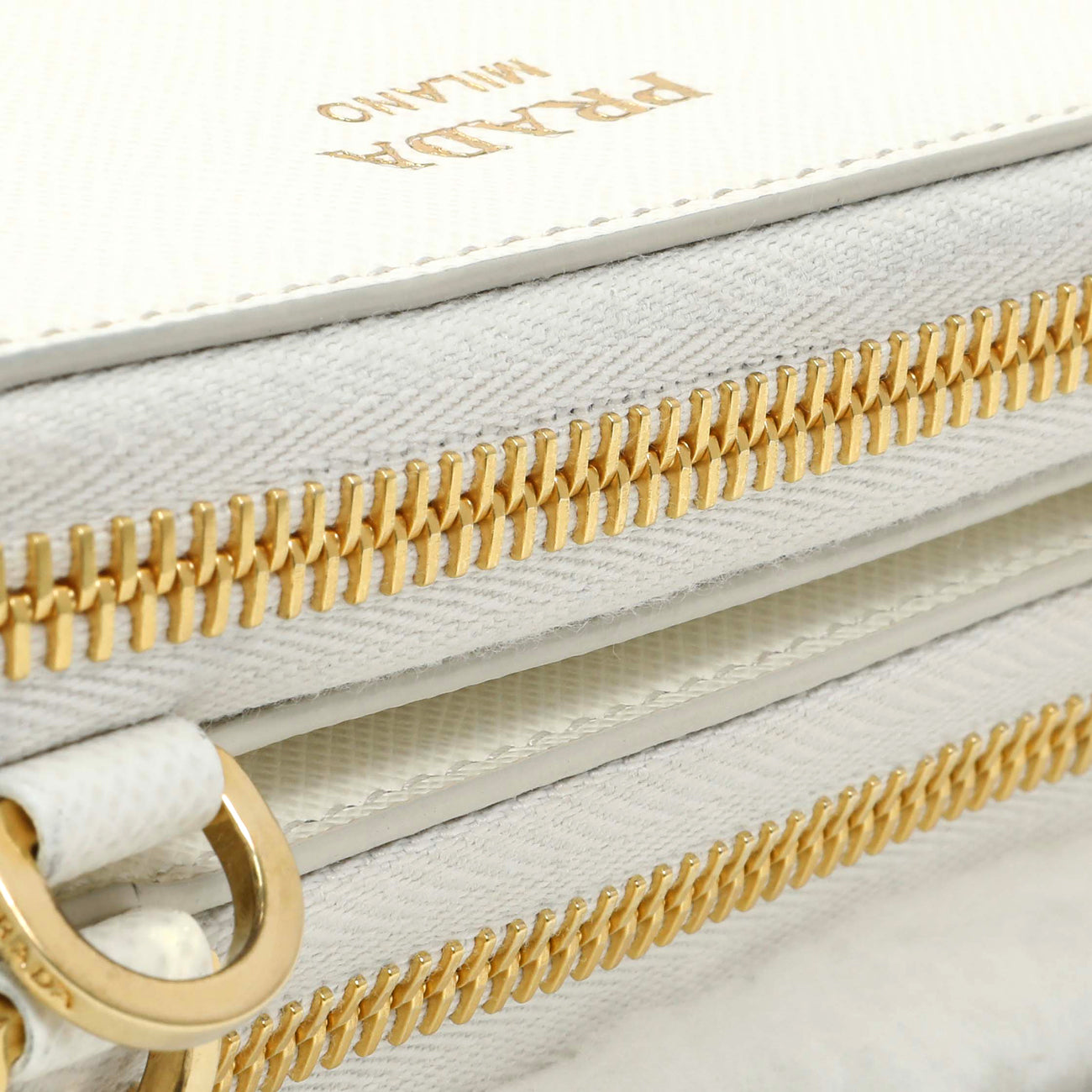 Exclusive Prada White Shearling Mini Triangle Crossbody Pouch — Alternate View 8