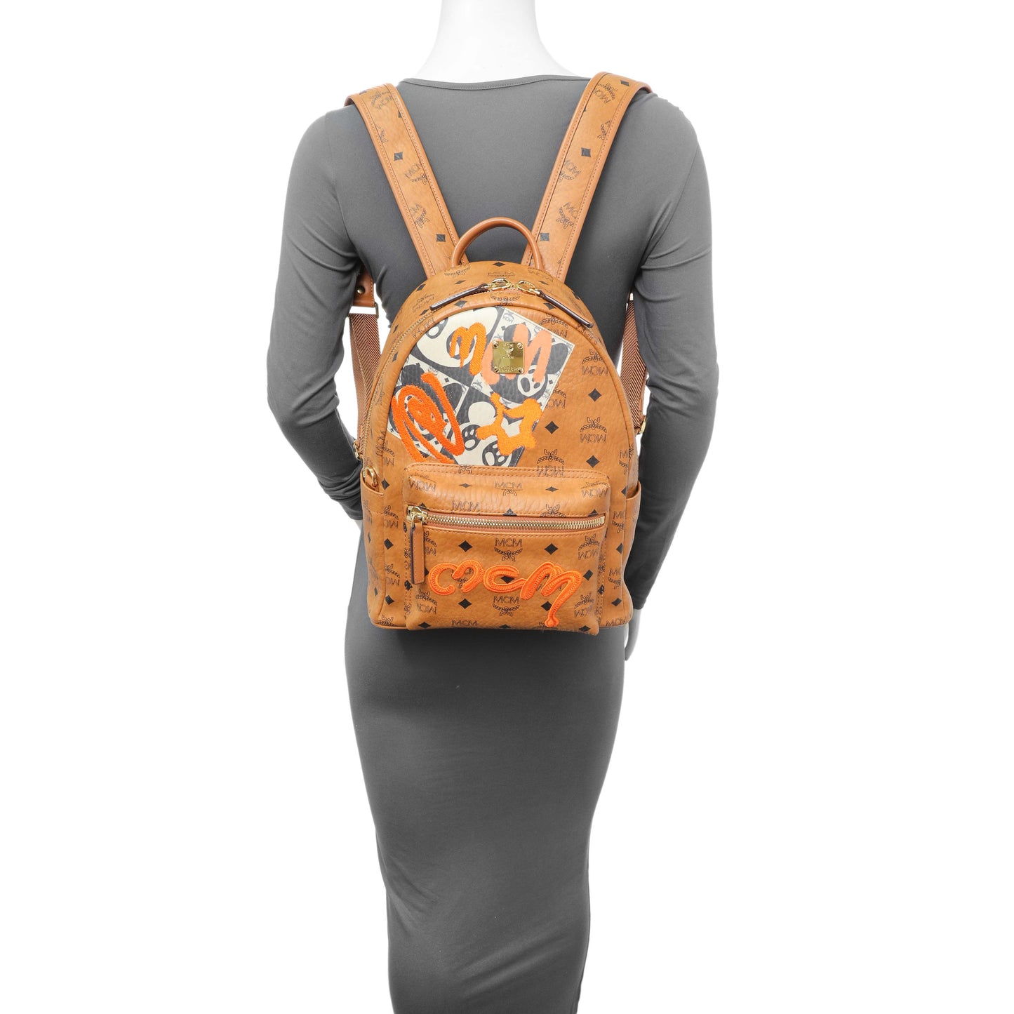 Exclusive MCM Visetos Stark Berlin Backpack — Lifestyle View