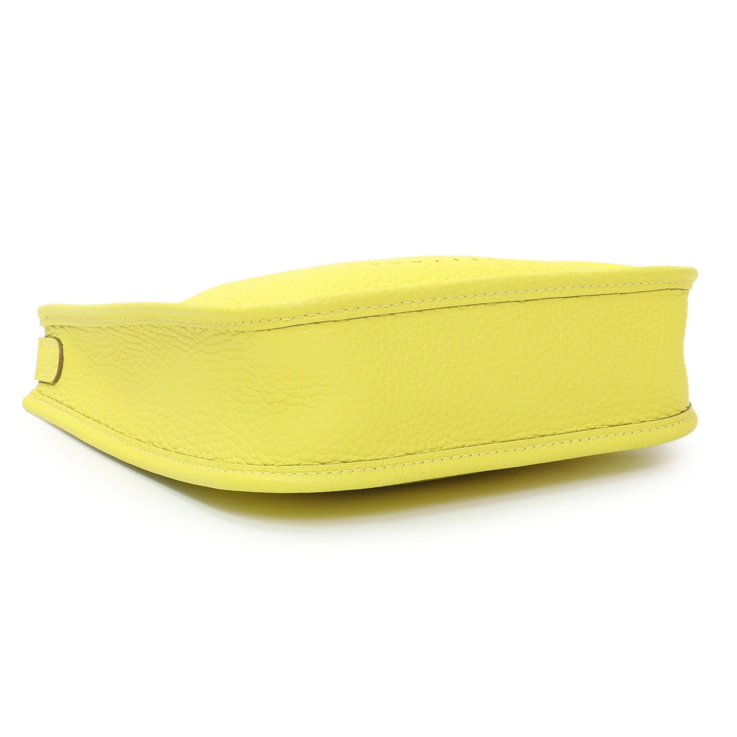 Exclusive Hermes Lime Citron Taurillon Clemence Maxi Quadrille Evelyne TPM — Back View