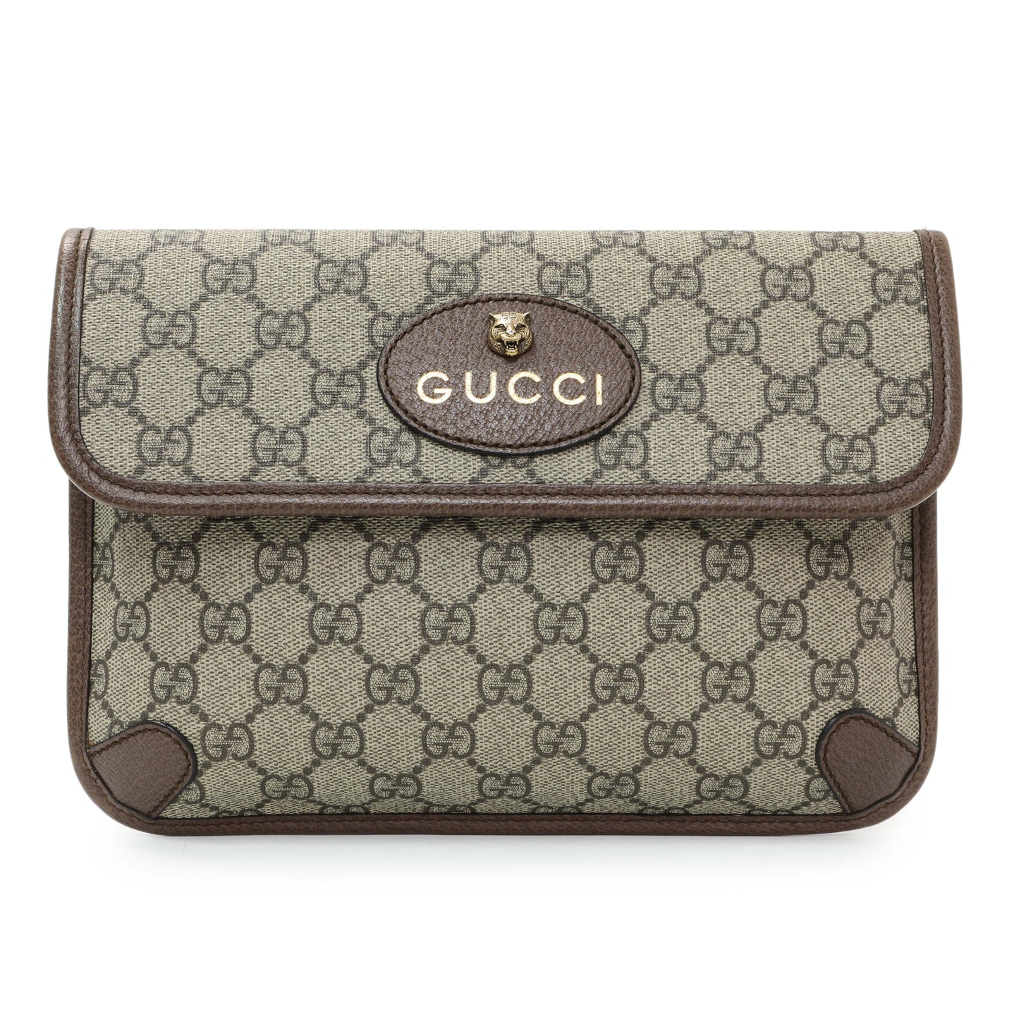 Exclusive Gucci GG Supreme Monogram Neo Vintage Web Belt Bag — Front View