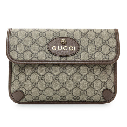 Exclusive Gucci GG Supreme Monogram Neo Vintage Web Belt Bag — Front View