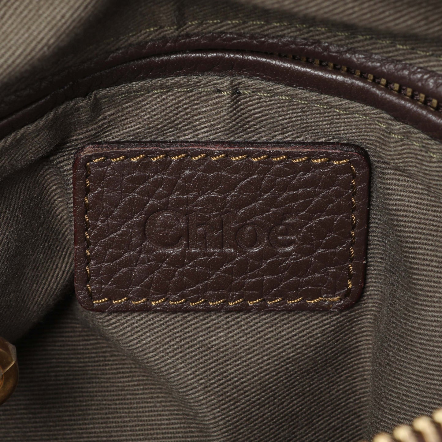 Exclusive Chloe Brown Calfskin Medium Marcie Satchel — Detail View