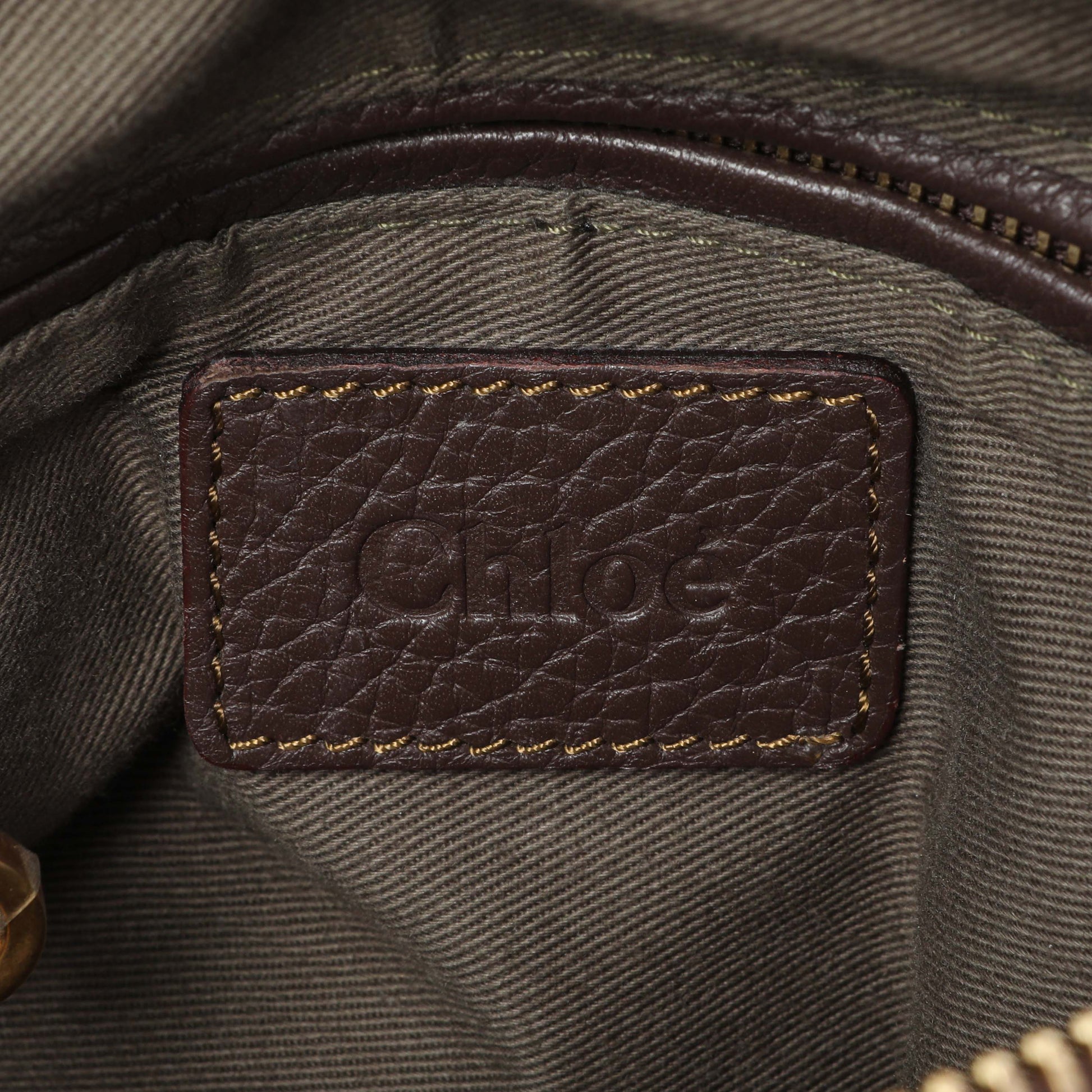 Exclusive Chloe Brown Calfskin Medium Marcie Satchel — Detail View