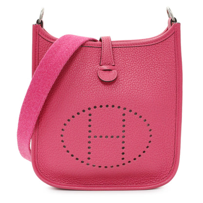Exclusive Hermes Rose Shocking Clemence Evelyne TPM — Front View