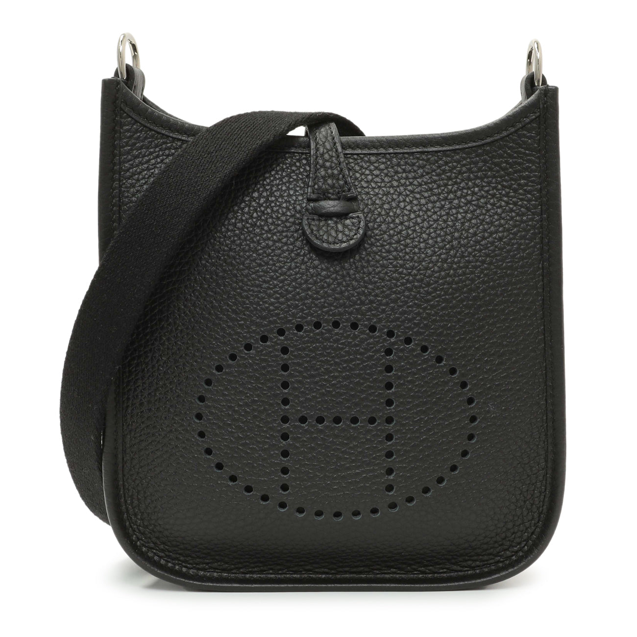 Exclusive Hermes Black Clemence Evelyne TPM — Front View