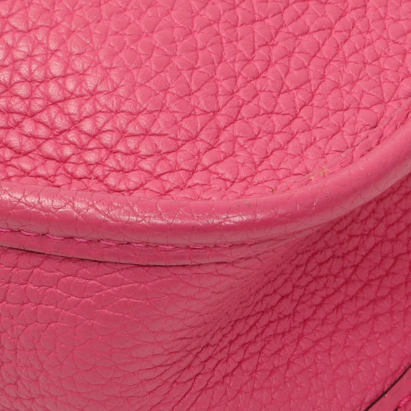 Exclusive Hermes Rose Shocking Clemence Evelyne TPM — Detail View
