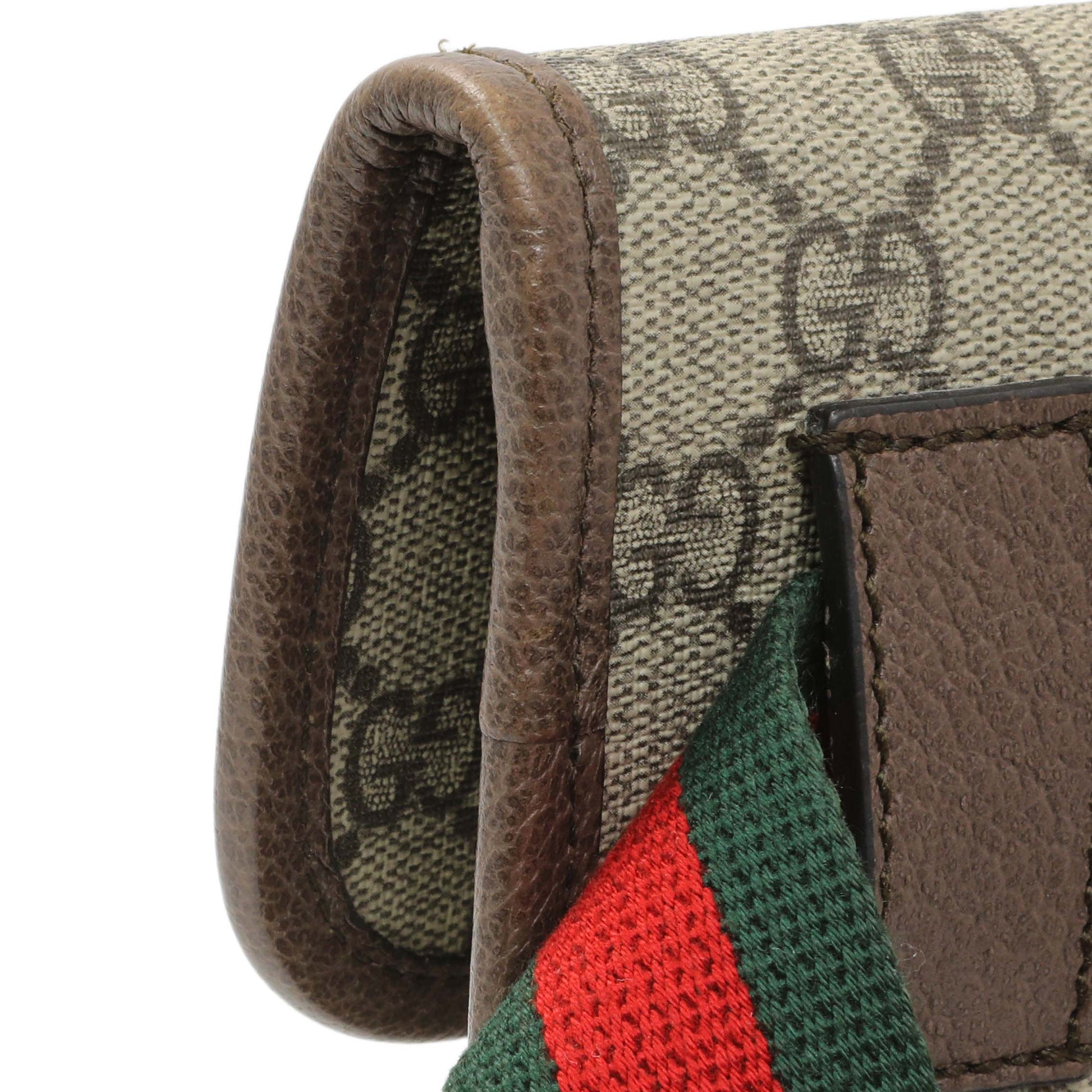 Exclusive Gucci GG Supreme Monogram Neo Vintage Web Belt Bag — Top View