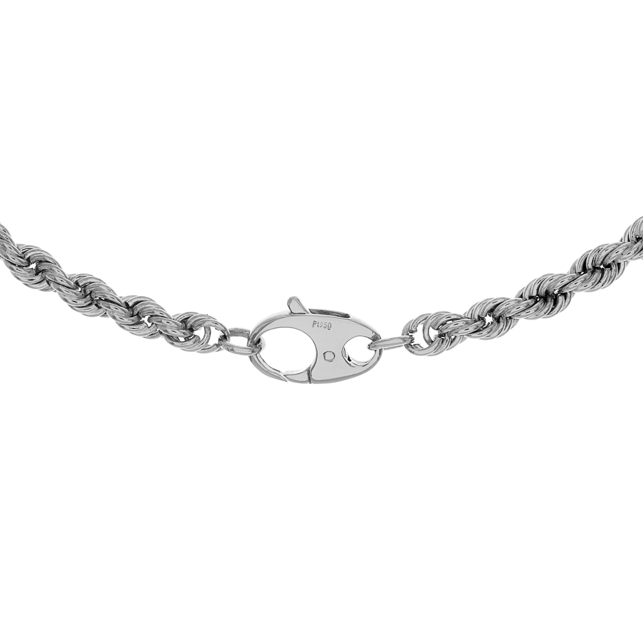 Exclusive Platinum Rope Chain — Side View