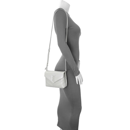 Exclusive Saint Laurent Grey Calfskin Monogram Toy Loulou Crossbody — Alternate View 9