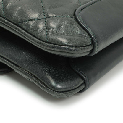Exclusive Chanel Teal Glazed Calfskin Crossbody Flap — Lifestyle View