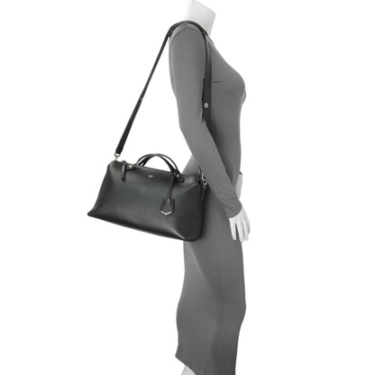 Exclusive Fendi Black Vitello Dolce By The Way Boston Bag — Alternate View 8