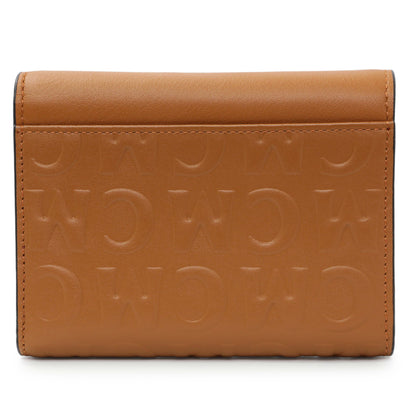 Exclusive MCM Cognac Visetos Tracy Wallet — Side View