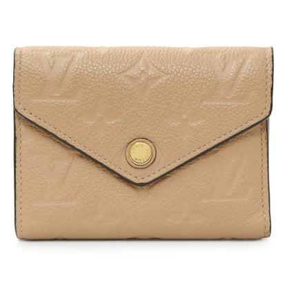 Exclusive Louis Vuitton Beige Empreinte Zoe Wallet — Front View