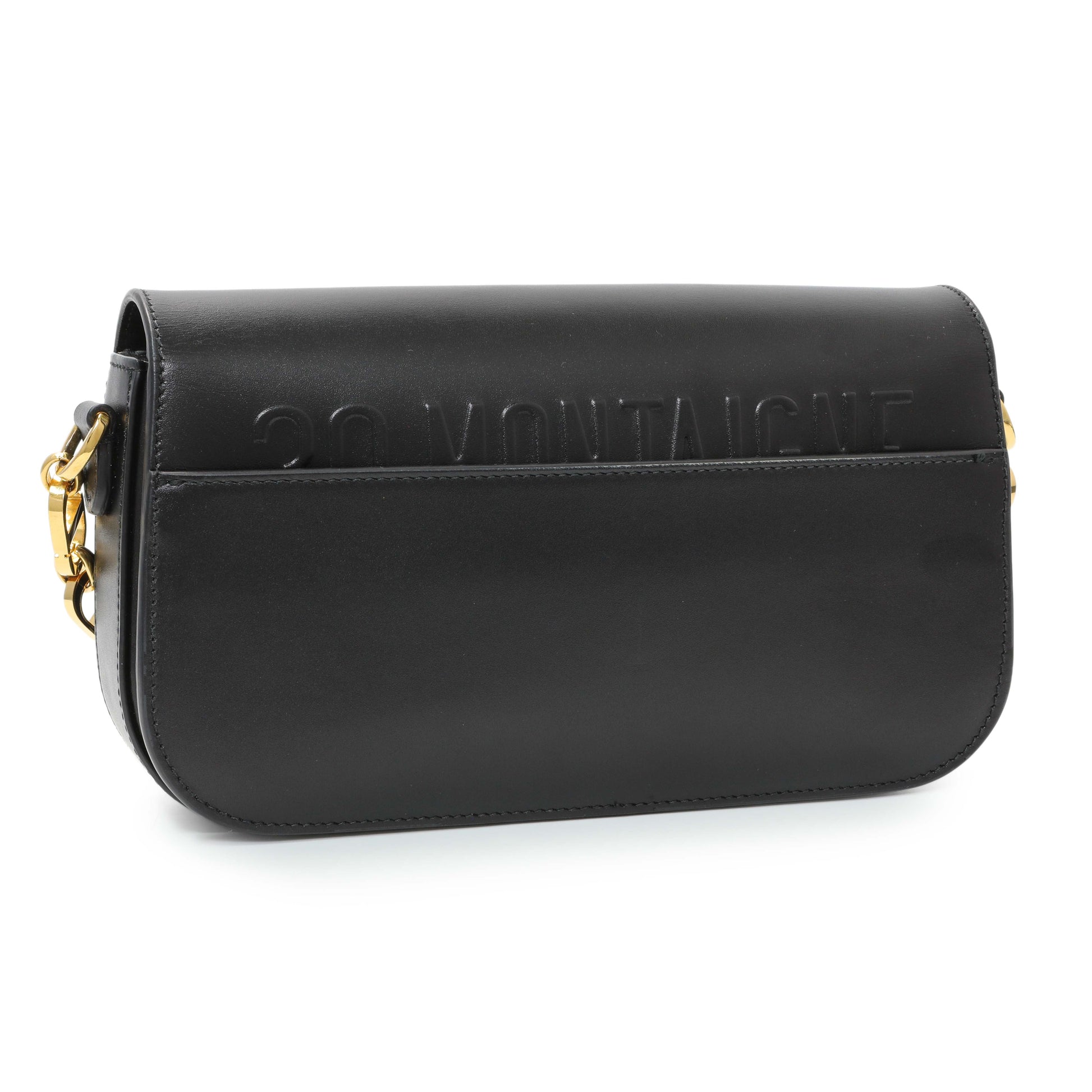 Exclusive Christian Dior Black Calfskin Montaigne Avenue — Side View