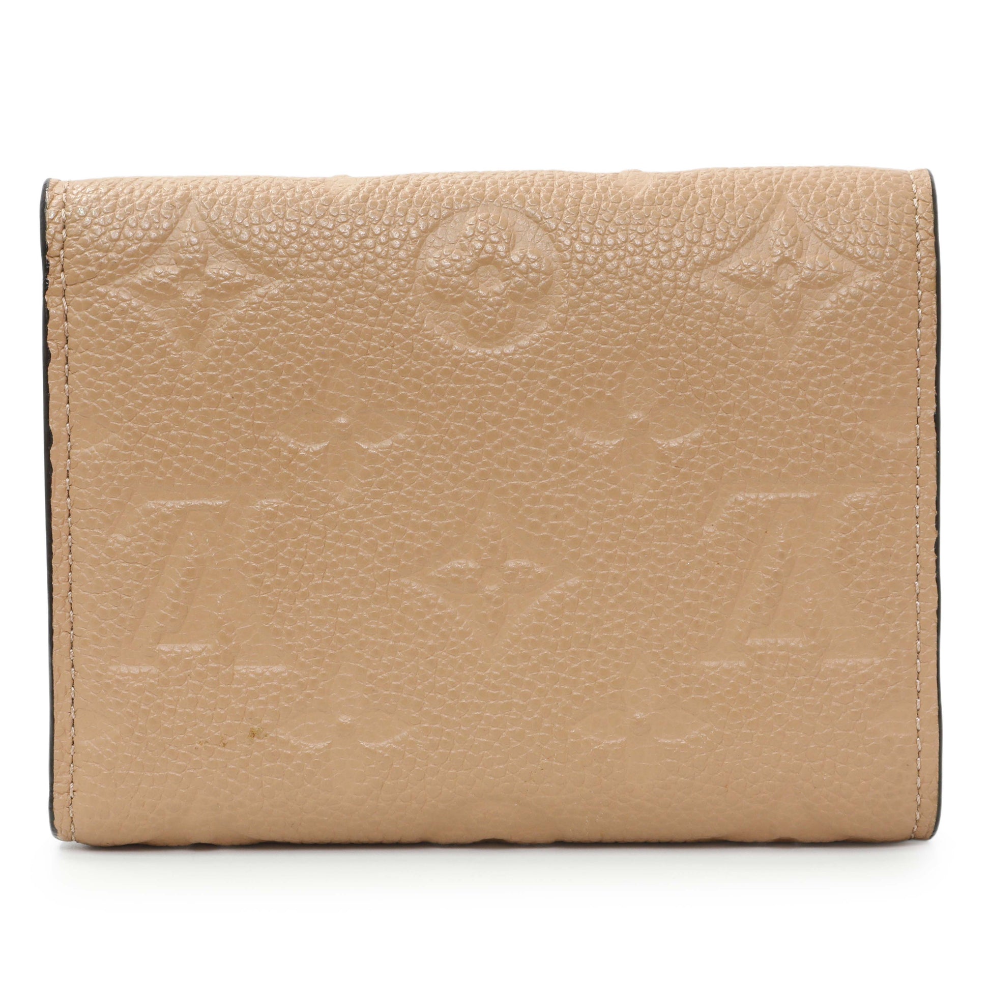 Exclusive Louis Vuitton Beige Empreinte Zoe Wallet — Side View